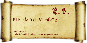 Miklósi Virág névjegykártya